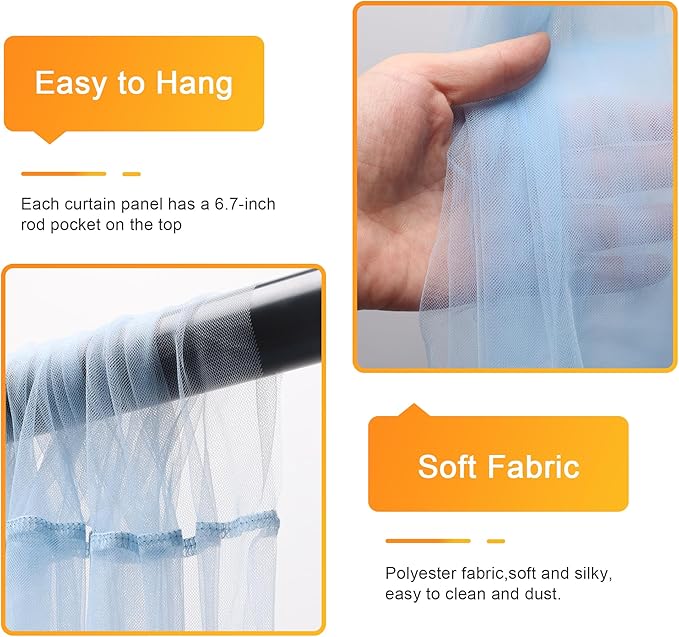 Fomcet Tulle Backdrop Curtains - Image 3
