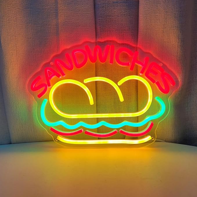 Sandwiches Neon Sign Sandwich Sign Food Neon Signs - Image 9
