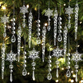 40pcs Christmas Ornaments Set for Tree Decorations- Hanging Acrylic Crystal by GeegoodsLLC