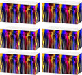6 Pack 29x108 Inch Metallic Foil Fringe Tinsel Table Skirts Banner by AIKENLIN