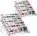 2 Pack 7 Tier Acrylic Card Display Stand, 7-tiers Versatile Display by Hlimior