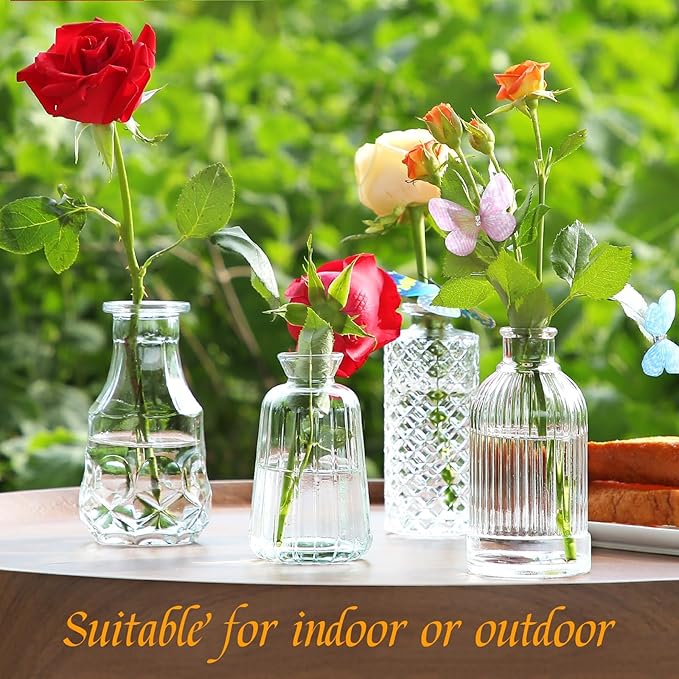 Glass Bud Vases in Bulk Set of 30 Pcs, Small Glass Vases - Image 7