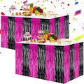 BEISHIDA 2 Pack Hot Pink Black Table Skirts Party Decorations Purple Metallic by Beishida