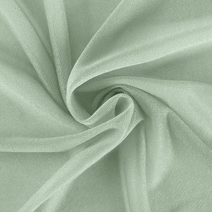 Sage Green Elegant Arch Draping Fabric 2 Panels Outdoor 29" × 20Ft Sheer - Image 4