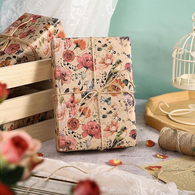 RUSPEPA Blooming Flower Wrapping Paper - Image 4
