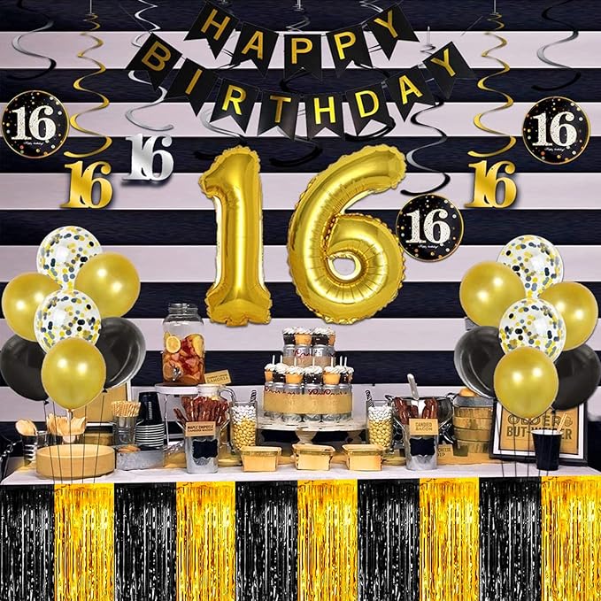 4 Pack 29x108 Inch Metallic Foil Fringe Tinsel Table Skirts - Image 6
