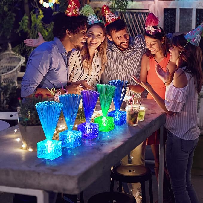 Amylove 16 Pcs Mini Fiber Optic Lamps Bulk Small LED Light up Table Centerpieces - Image 6