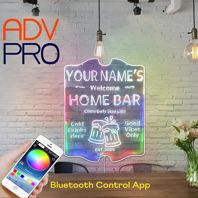 ADVPRO Personalized Your Name Home Bar RGB Dynamic Glam LED Sign - Image 2