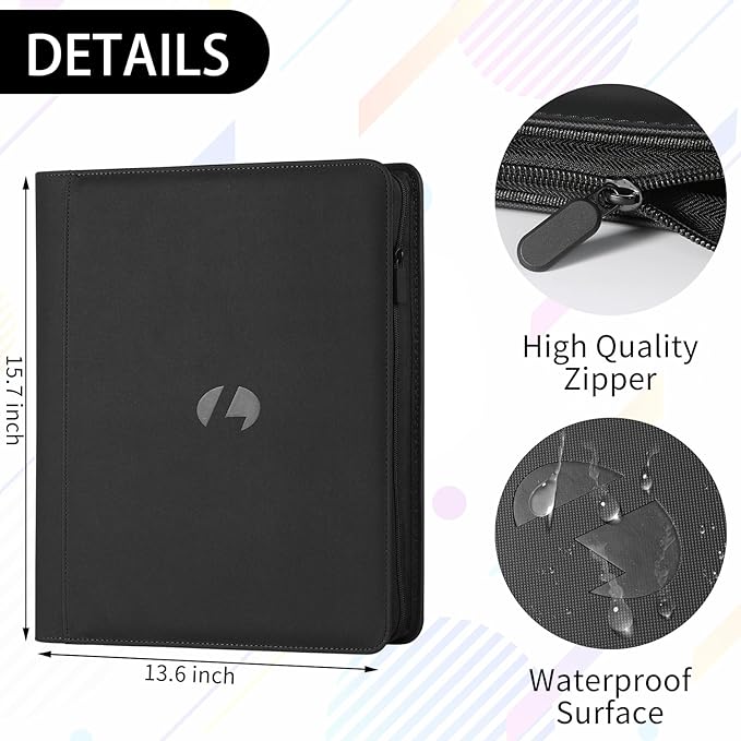 Toploader Binder, Holds 288 Toploaders, 9 Pocket Double-Sided Top Loader Binders - Image 2