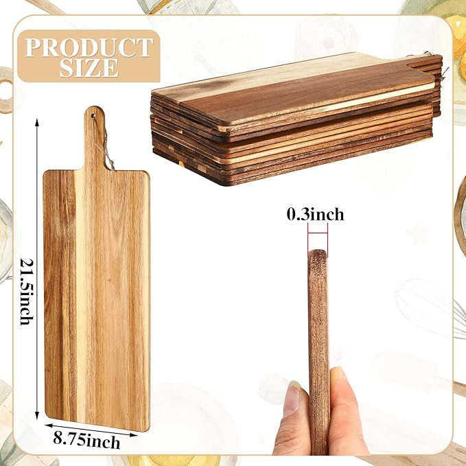 Patelai 12 Packs Wooden Cutting Board Set - Image 2
