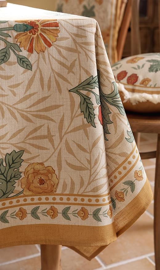 patdrea Designer French Vintage Small Rectangular Tablecloth, Dacorative Cover - Image 5