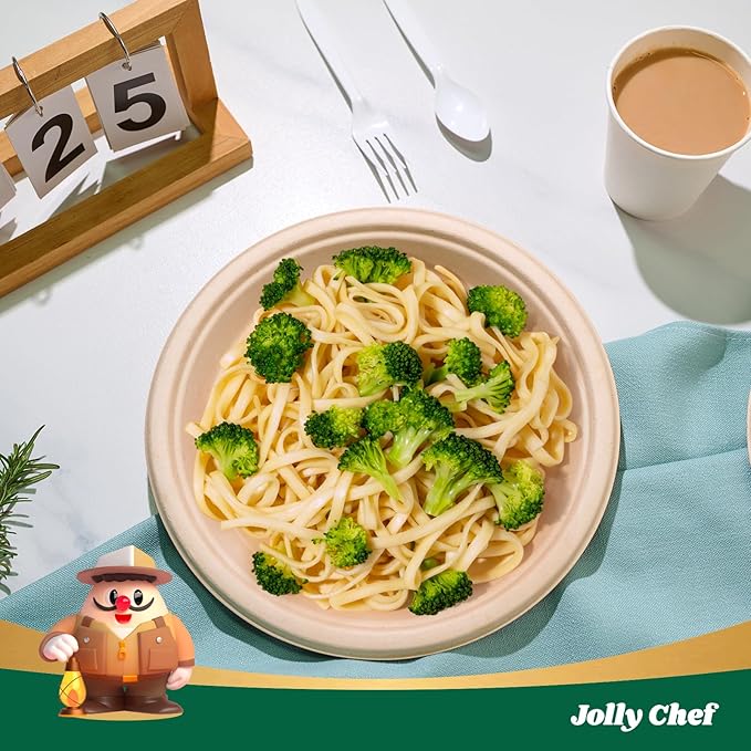 JOLLY CHEF Compostable Heavy Duty Plates   Eco-Friendly Disposable - Image 9