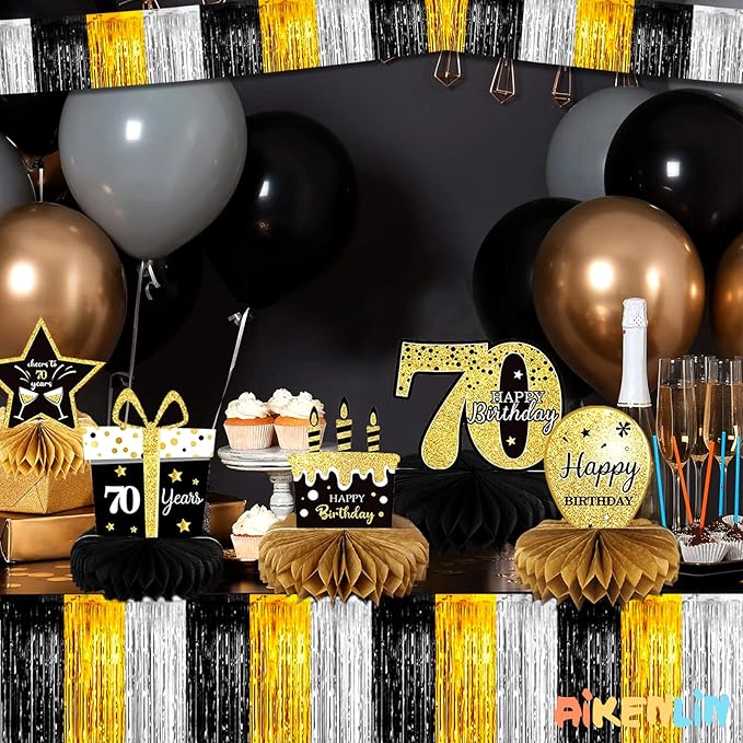 10 Pack 10 Feet Foil Fringe Garland Metallic Tinsel Streamers Banner Wall - Image 4