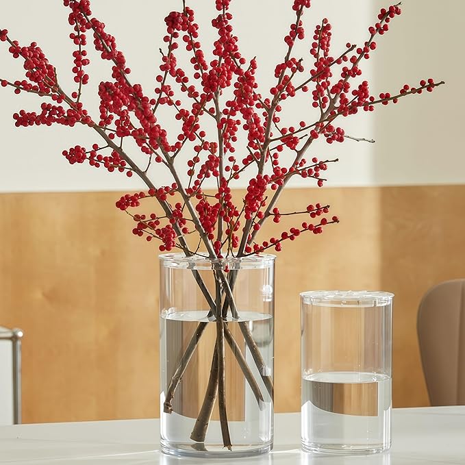 Extra Large Acrylic Cylinder Clear Vase - Image 8