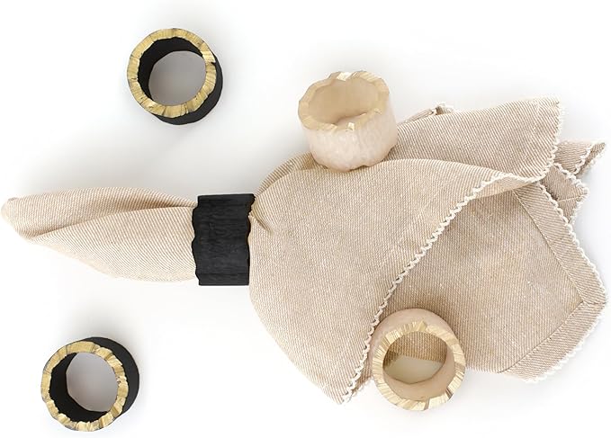 12 Pcs Rustic Epoxy Resin Napkin Rings - Image 8