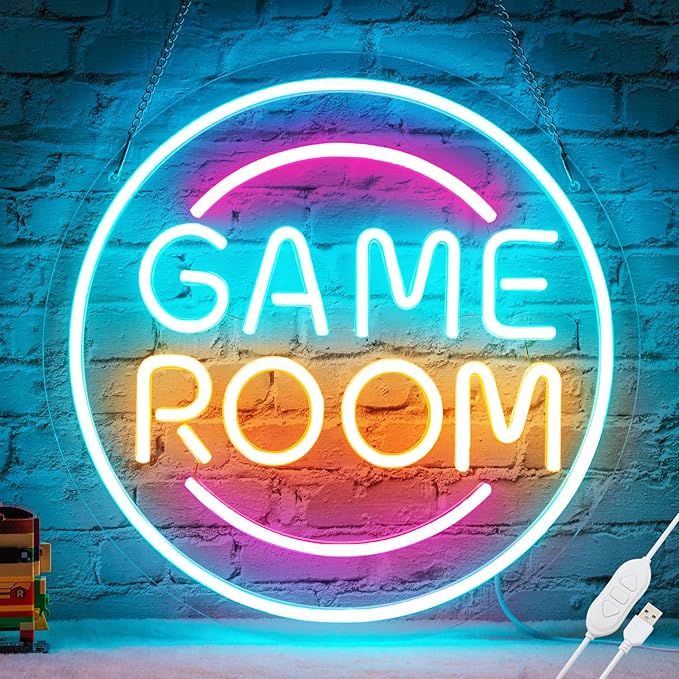 Gamer Neon Sign for Gamer Room Decor, Dimmable Gamer Room Neon Signs for Wall by BasaneonNeonSignLightUpYourLife