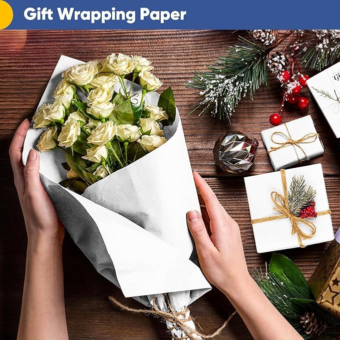 Vanhench White Kraft Wrapping Paper 17.5"×1800", Easel Painting Drawing Paper - Image 3