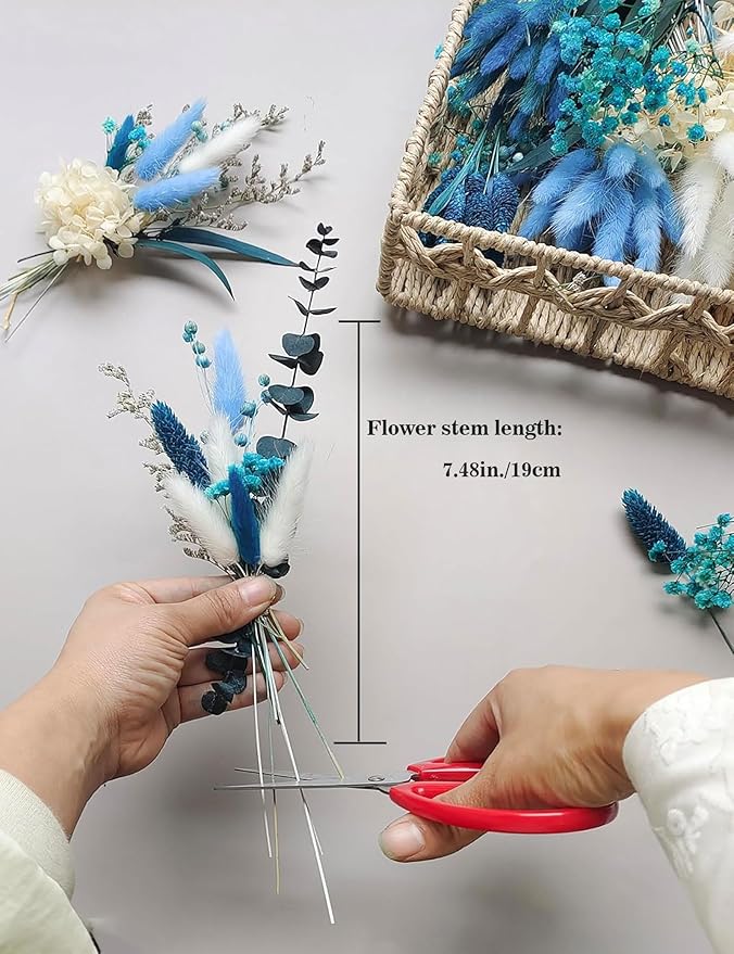xin's convey DIY Natural Dried Flower Set, Handmade Creative, Door Hanging - Image 5