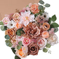 SERRAFLORA Artificial Flowers Combo Box Set Faux Flowers Bulk Flower Leaf by SerraFlora