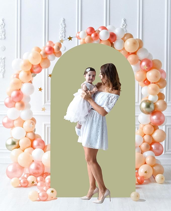 Sage Green Arch Cover 7.2 ft Arch-Backdrop-Cover Wedding Arched Stand Covers - Image 8
