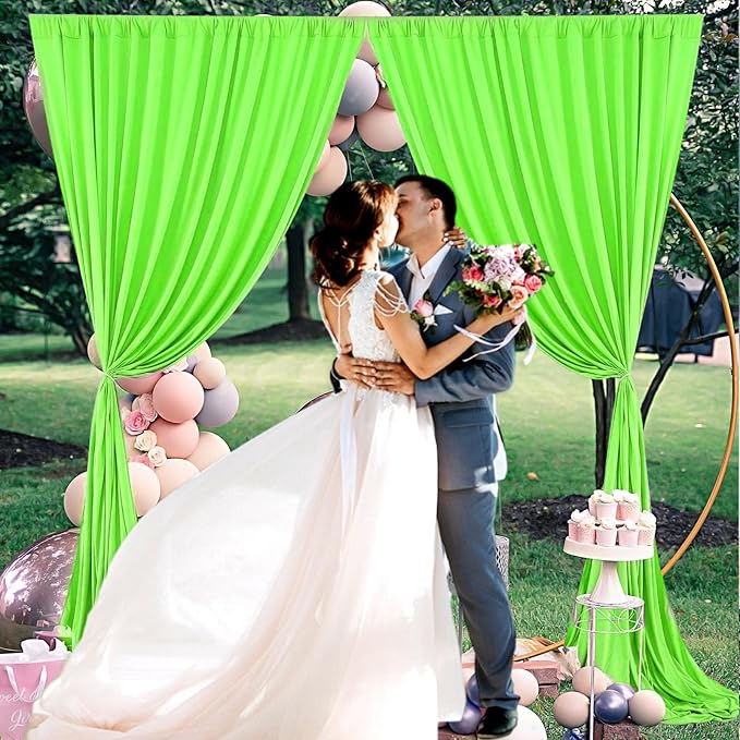 10 x 7 Feet Light Green A Backdrop Curtain - Image 3