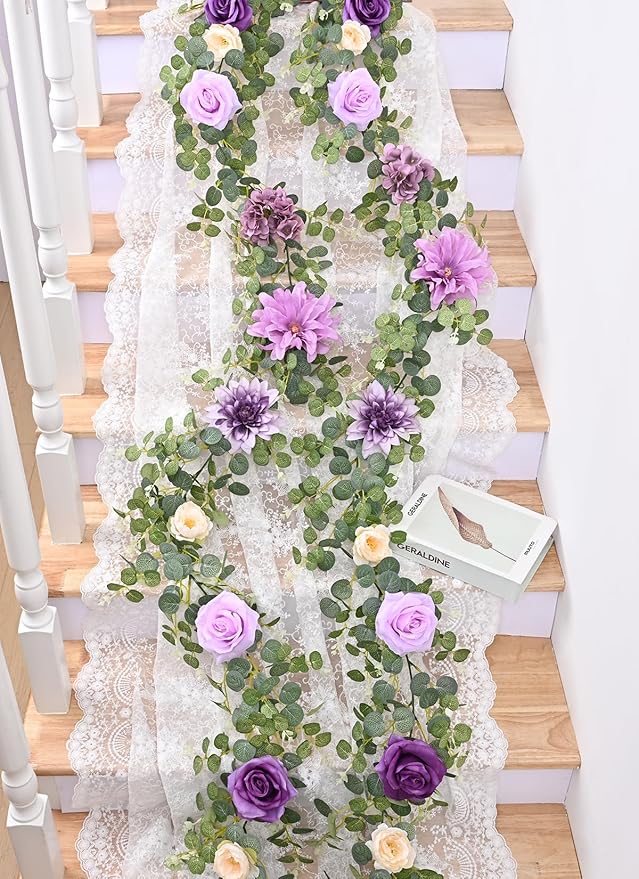Waipfaru Flower Garland, 6.07Ft Eucalyptus Garland - Image 6