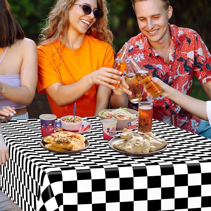 QZYL 4Pack Plastic Table Cloth Disposable - Image 8