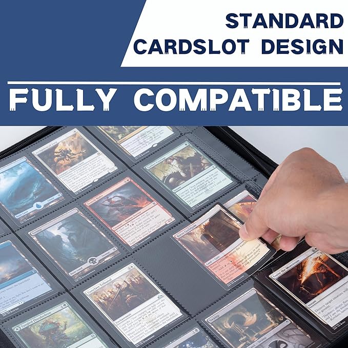 1600+ Pockets Trading Card Binder, 16-Pocket Card Ablum Compatible - Image 5
