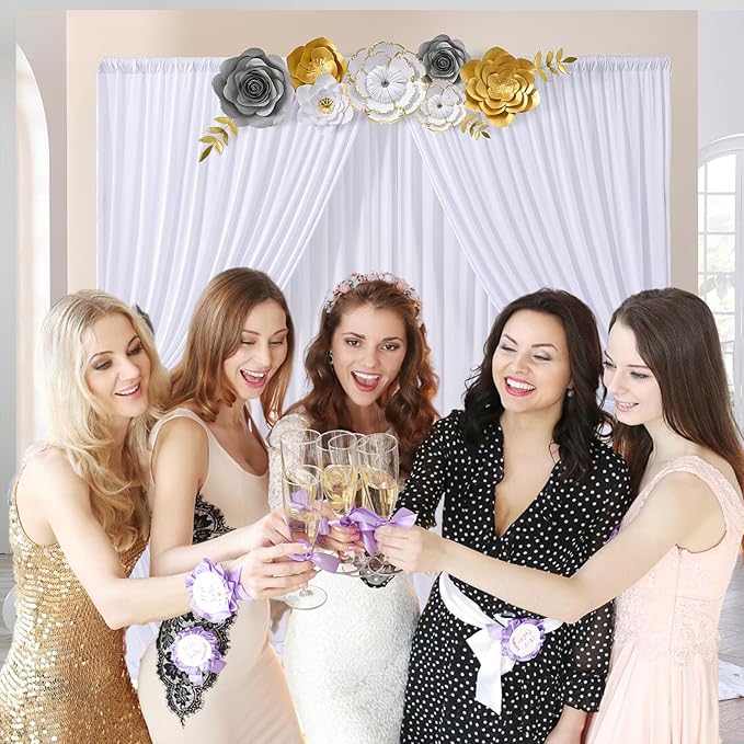 10 x 7 Feet White Backdrop Curtain - Image 4