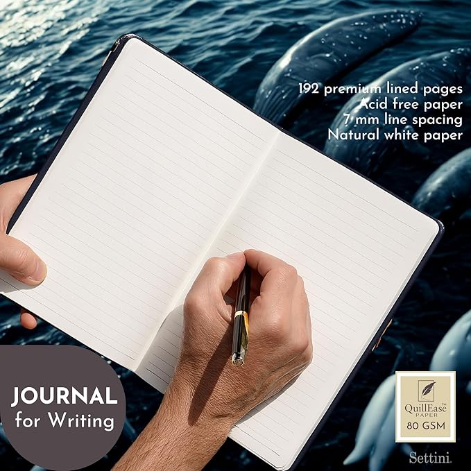 SETTINI Lined Journal, 192 Archival-Quality Pages, QuillEase Bleed-Free Paper - Image 8