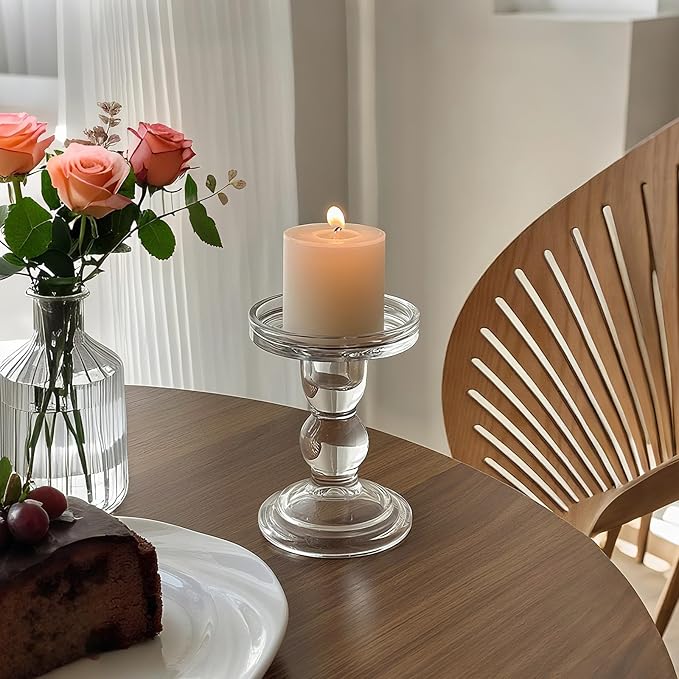 Okllen Set of 6 Glass Candle Holders, Wedding Centerpieces, Living Room - Image 6