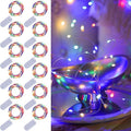 WATERGLIDE 12 Pack Colorful Fairy Lights Battery Operated, 7 ft 20 LED Mini by WATERGLIDE