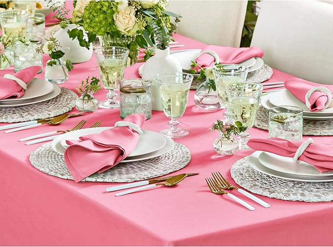 Solino Home Linen Tablecloth for Rectangle Tables 60 x 90 Inch - Image 5