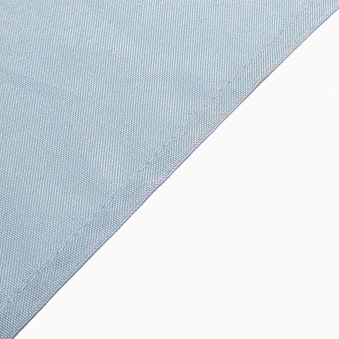 Efavormart 90" Dusty Blue Wholesale Linens Polyester Square Linen Tablecloth - Image 6
