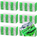 6 Pack 29 x108 Inch Silver Greenange Wave Foil Fringe Table Skirts Metallic by Ferwzsr