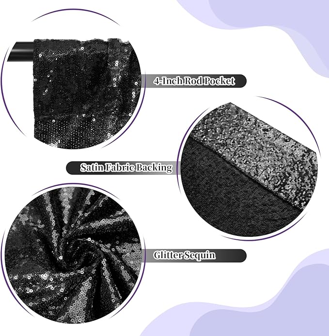 SquarePie Sequin Backdrop Less See Through Background - Image 6