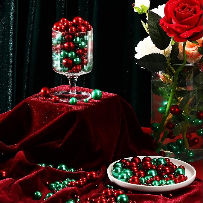 150 Pieces Vase Filler Faux Pearls Vase Makeup Beads No Hole Gloss Bead Mixed - Image 5