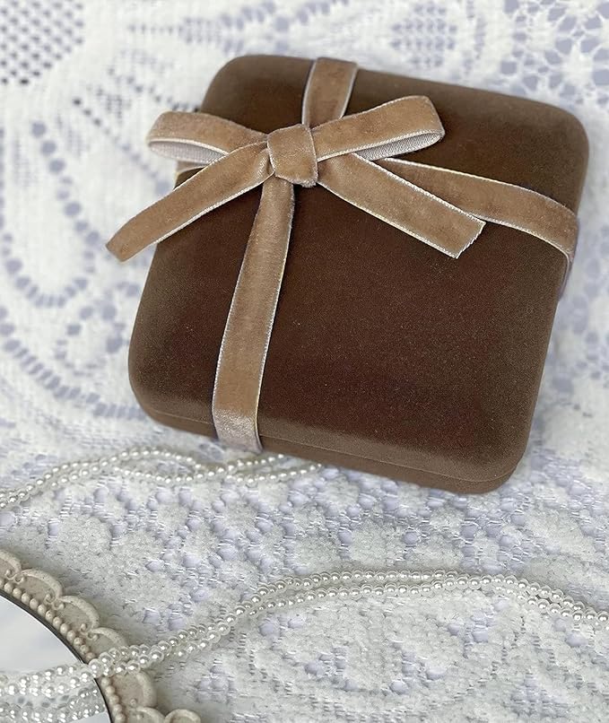 Khaki Velvet Ribbon 5/8'' 25 Yards - Image 4