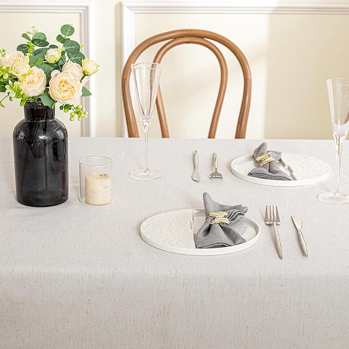 MYSKY HOME Table Cloth 60x120 in Rectangle Table, Heavy Duty Cotton Tassel - Image 6