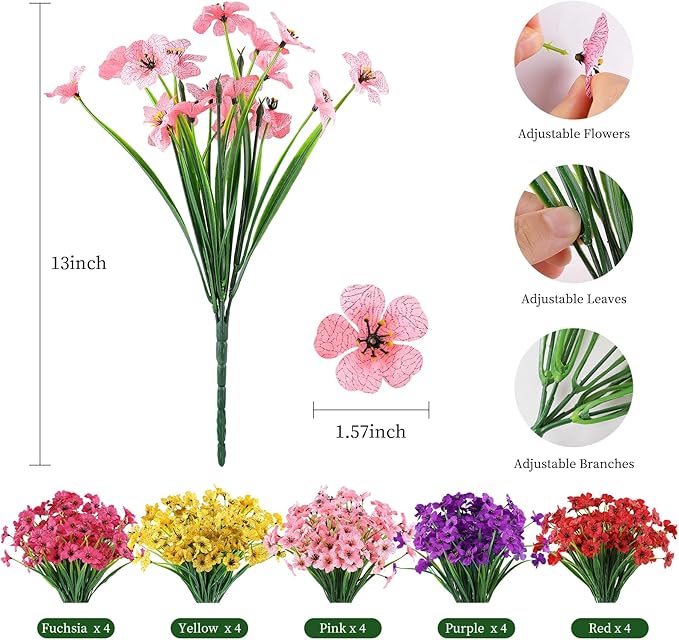 AmyHomie 20 Bundles Artificial Flowers - Image 2