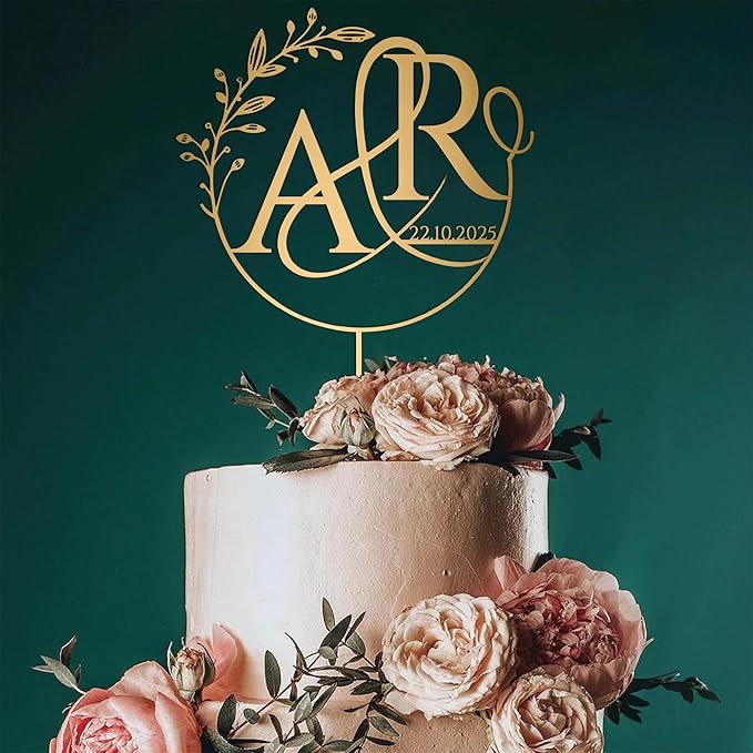 Personalized Wedding Cakes Topper, Anniversary Weddings Decorations, Custom - Image 3