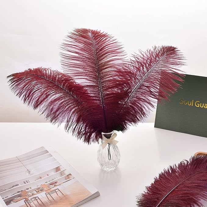 Ballinger Burgundy Ostrich Feathers Bulk - Image 5