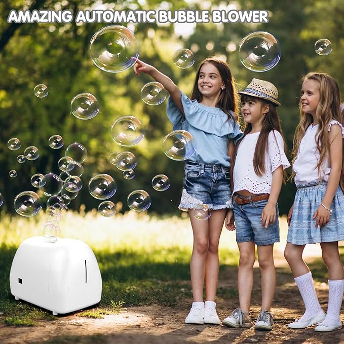 Bubble Machine for Kids Parties Bubble Maker Operated by Plugin or Batteries - Image 7