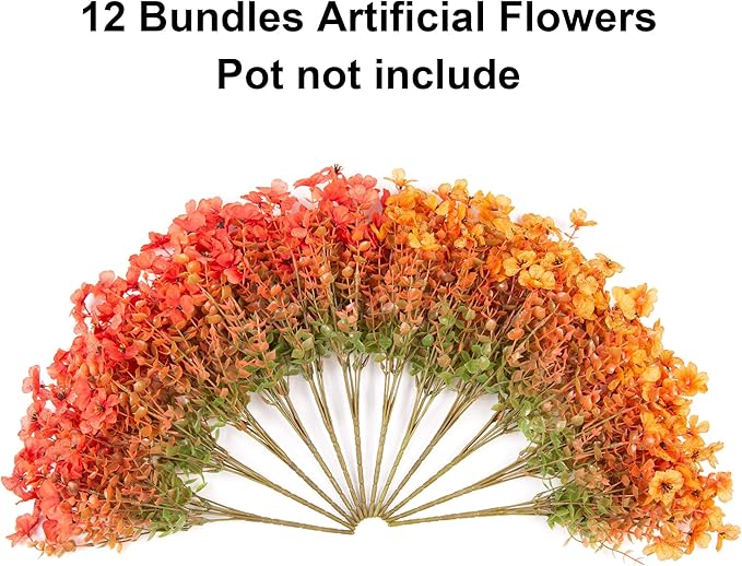 HyeFlora Artificial Fall Flowers Faux Mums - Image 5