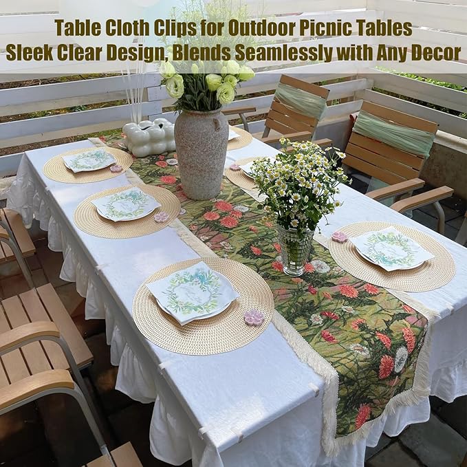 24 Pcs Clear Table Cloth Holder Clips - Image 6