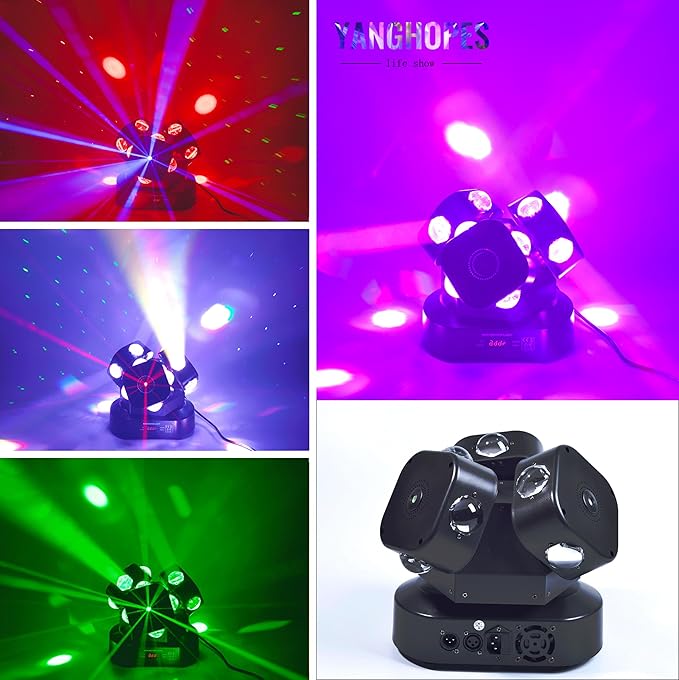 Moving Head DJ Light DMX 512 Strobe Lighting LED - Image 2