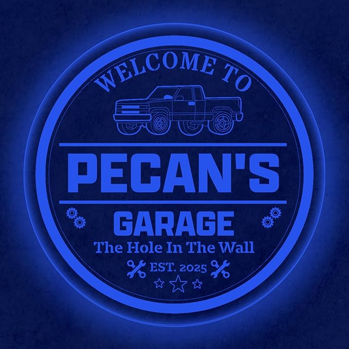 Custom Pickup Truck LED Sign – Personalized Color Changing Acrylic Wall Decor - Image 6