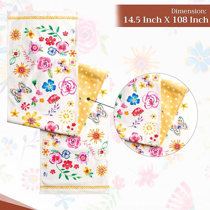 Maison d' Hermine Table Runner 100% Cotton Double Layer Table Runners 108 - Image 4
