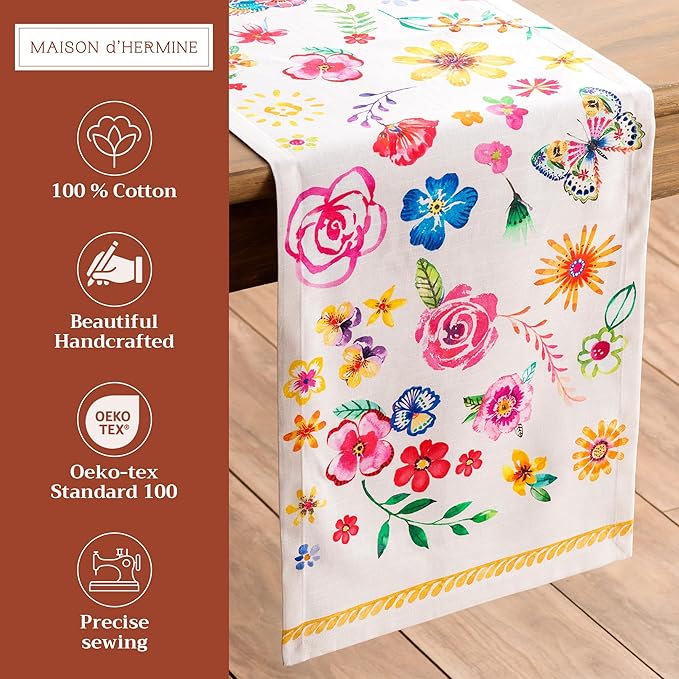 Maison d' Hermine Table Runner 100% Cotton Single Layer Table Runners 108 - Image 2