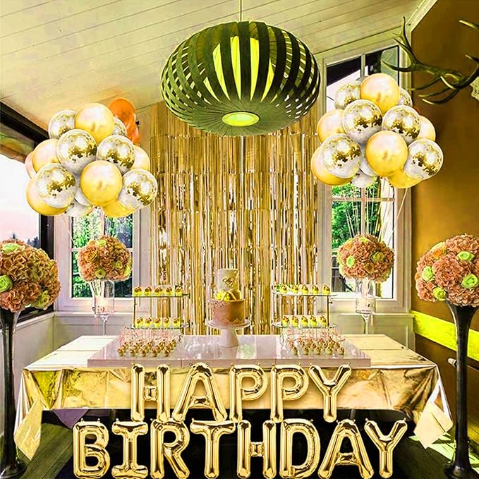 Gold Foil Fringe Curtain 3.3×8.3FT 6 Packs, Metallic Tinsel Curtains Party - Image 6